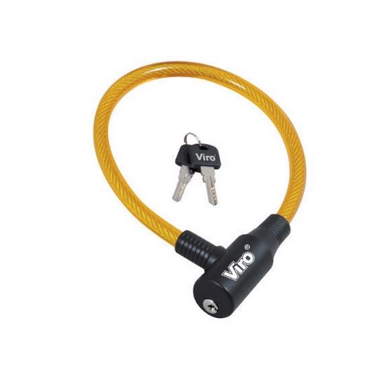 Immagine di CAVO ANTIFURTO VIRO PER BICICLETTE, ELBA, ACCIAIO INTRECCIATO,Ø12 MM, LUNGHEZZA 45 CM