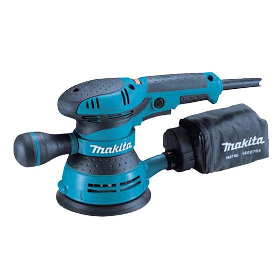 Immagine di LEVIGATRICE ROTORBITALE MAKITA 280 W, BO5041K,  PLATORELLO Ø 125 MM, VEL. VARIABILE DA 4000-12000 GIRI/MIN, PESO 1,6 KG