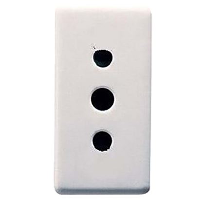 Immagine di PRESA STANDARD ITALIANO, 2P+T, 10A, P11, COLORE BIANCO