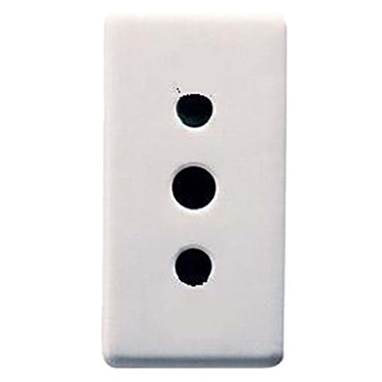 Immagine di PRESA STANDARD ITALIANO, 2P+T, 10A, P11, COLORE BIANCO
