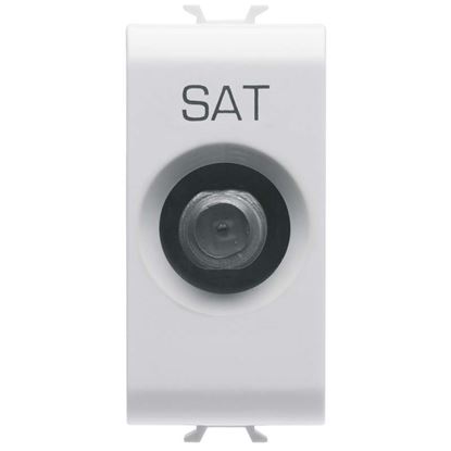 Immagine di PRESA TV/SAT, 1M, PASSANTE 5DB, CONNETTORE FEMMINA-FEMMINA, COLORE BIANCO