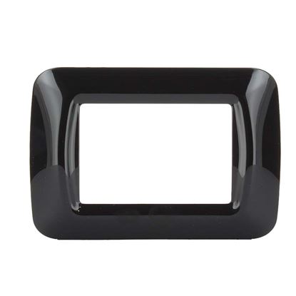 Immagine di PLACCA 3 MODULI SYSTEM TOP NERA