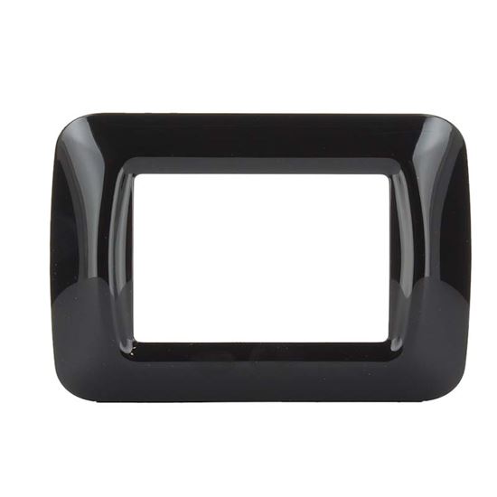 Immagine di PLACCA 3 MODULI SYSTEM TOP NERA
