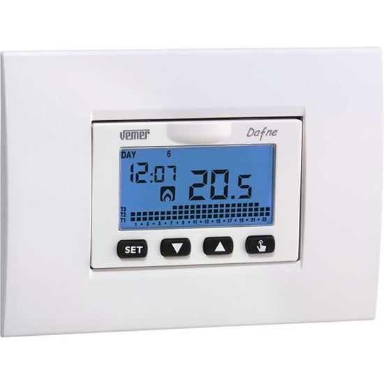 Immagine di CRONOTERMOSTATO DAFNE 230, DA INCASSO, PROGRAMMABILE SETTIMANALE, RETROILLUMINATO