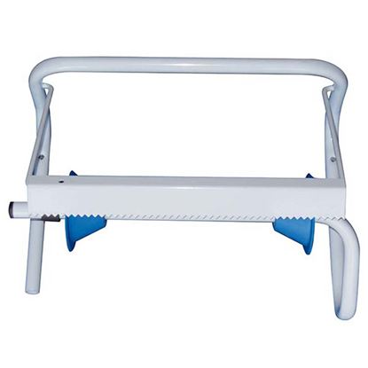Immagine di PORTAROTOLO MURALE ROLIND BASIC, CON LAME DENTATE PER UN TAGLIO FACILE DELLA CARTA, IN ACCIAIO, COLORE BIANCO