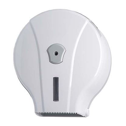 Immagine di DISTRIBUTORE DI CARTA IGIENICA WAVE IN ABS 200 MT ROTOLO MAX Ø190MM MANDRINO Ø 40 E 55MM BIANCO