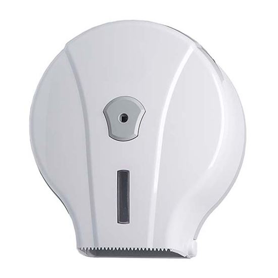 Immagine di DISTRIBUTORE DI CARTA IGIENICA WAVE IN ABS 200 MT ROTOLO MAX Ø190MM MANDRINO Ø 40 E 55MM BIANCO