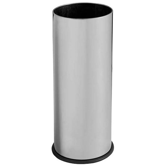 Immagine di PORTAOMBRELLI PLUVIO,  ACCIAIO INOX BRILLANTE,  VASCHETTA INTERNA IN PLASTICA, BASE IN GOMMA, 27 LT