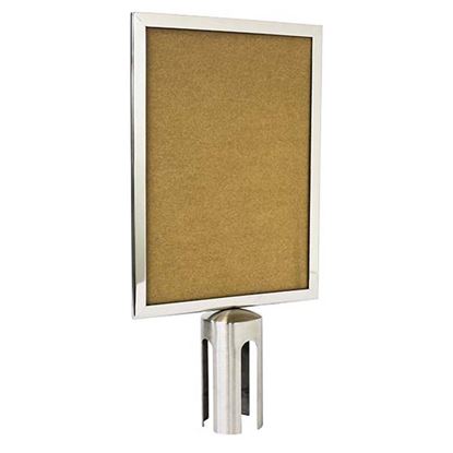 Immagine di PANNELLO INFORMATIVO, BETA BOARD, FORMATO A4 IN POSIZIONE VERTICALE, CORNICE IN ACCIAIO INOX