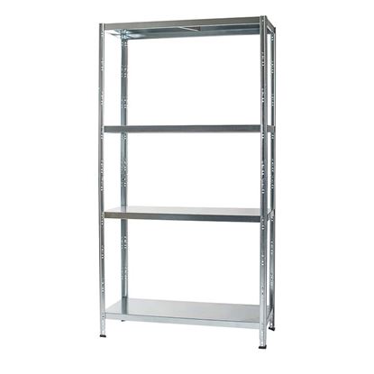 Immagine di SCAFFALE KLIP INOX 4 RIPIANI, 100X40XH187 CM, PORTATA 60 KG A RIPIANO, RINFORZATO, BORDO 4 CM, MONTAGGIO AD INCASTRO