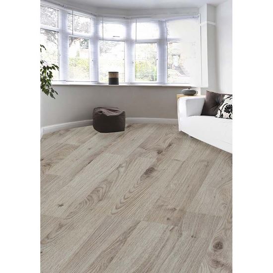 Immagine di PAVIMENTO LAMINATO STANDARD, 7X193X1376 MM, 2,39 M² A CONFEZIONE, ROVERE BEIGE INVERNO