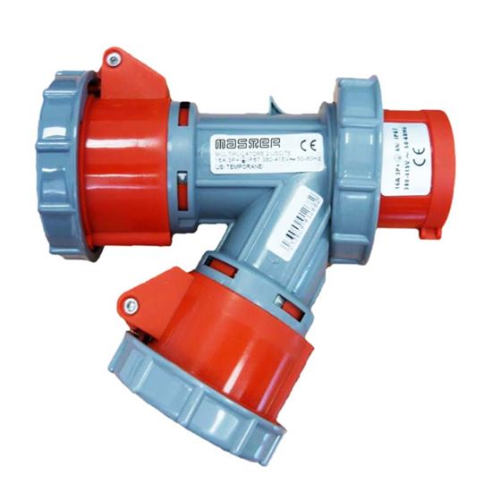 Immagine di MOLTIPLICATORE INDUSTRIALE, 2 USCITE CEE 16A 3P+T 380V IP67