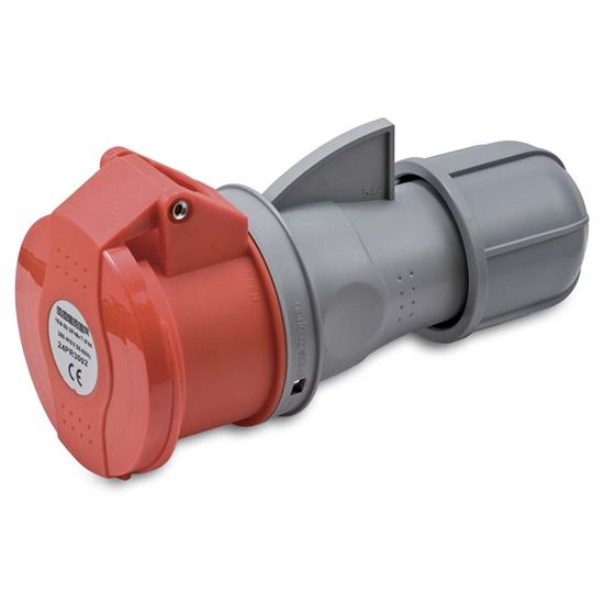 Immagine di PRESA INDUSTRIALE DRITTA 32A, 3P+T+N, 6H, COLORE ROSSO, IP44, 380-415V