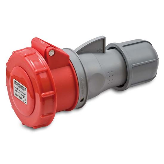 Immagine di PRESA INDUSTRIALE DRITTA 16A, 3P+T, 6H, COLORE ROSSO, IP67, 380-415V