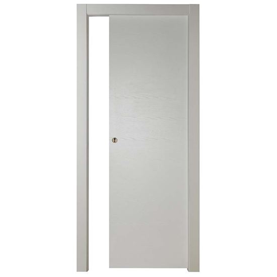 Immagine di PORTA ARIANNA REVERSIBILE FRASSINO BIANCO, SCORREVOLE, 70X210 CM