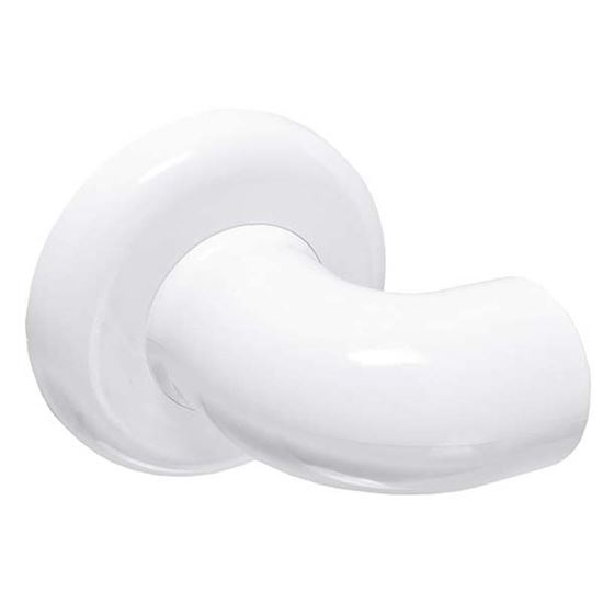 Immagine di CURVA TERMINALE CON PIASTRA DI FISSAGGIO IN ABS PER COMPORRE CORRIMANO ANGOLARI UTILIZZ LO SNODO MULTIF E IL TUBO RIGATO