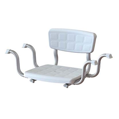 Immagine di SEDILE DA VASCA CON SCHIENALE REGOLABILEPER VARI TIPI DI VASCHE DA BAGNO, IN TECNOPOLIMERI E CON FINITURA ANTISCIVOLO