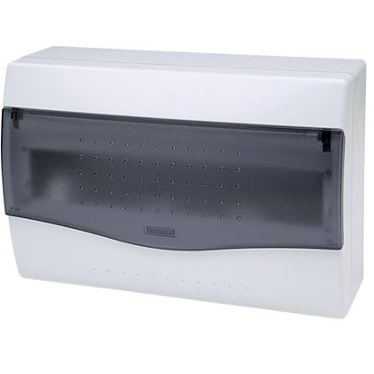 Immagine di  CENTRALINO DA PARETE 12 MODULI, PORTELLO TRASPARENTE, IP40