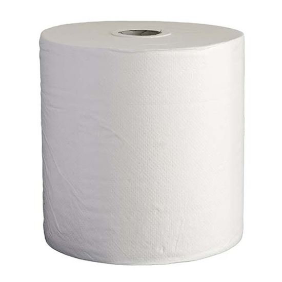 Immagine di ROTOLO ASCIUGAMANI, PER UTOCUT, PURA CELLULOSA MICROGROFFATA, 2 VELI, 120 MT, 500 STRAPPI