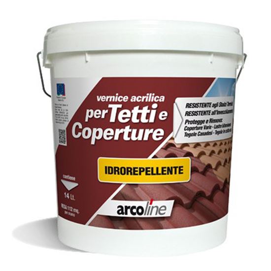 Immagine di RIVESTIMENTO PLASTICO, PER TETTI E TERRAZZI, 14 LT, 01 COLORE BIANCO