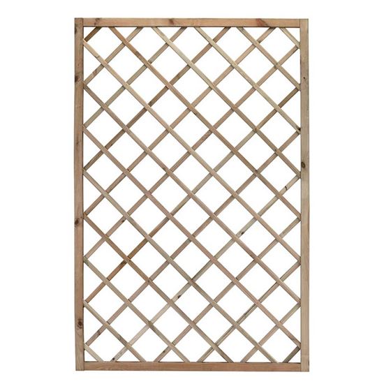 Immagine di GRIGLIATO PROMO, LEGNO DI CONIFERA IMPREGNATO IN AUTOCLAVE, MAGLIA DIAGONALE 13X13 CM, 120X180 CM