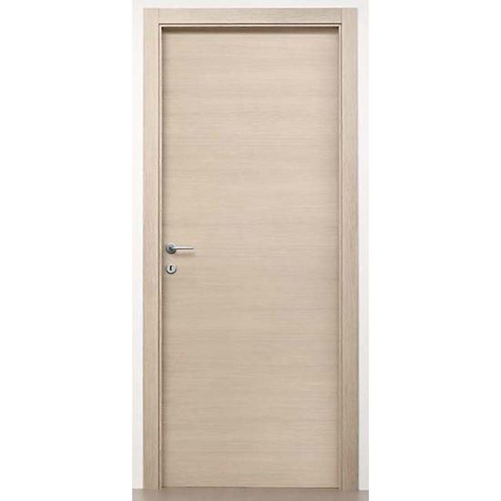 Immagine di PORTA MARA ROVERE SBIANCATO, TELAIO PIATTO, REVERSIBILE, ACCESSORI CROMO SATINATO, 88X214 CM