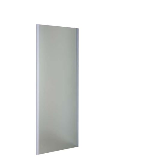 Immagine di LATO FISSO PER PORTE, PROFILO CROMO, CRISTALLO ACIDATO, SPESSORE 6 MM, 70X195 CM