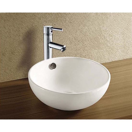 Immagine di LAVABO APPOGGIO ROTONDO, IN CERAMICA, Ø 43 CM, H16 CM