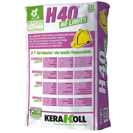 Immagine di H40 NO LIMITS BIANCO COLLA PER PAVIMENTI 25KG