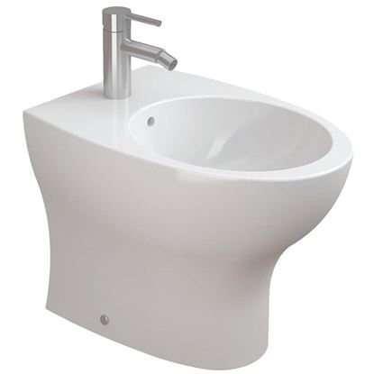 Immagine di BIDET POP ART 52X36 CM, MONOFORO, IN CERAMICA, COLORE BIANCO