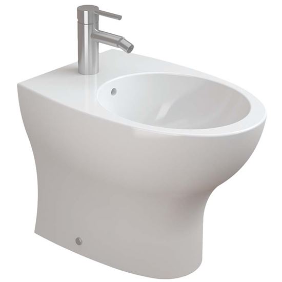 Immagine di BIDET POP ART 52X36 CM, MONOFORO, IN CERAMICA, COLORE BIANCO