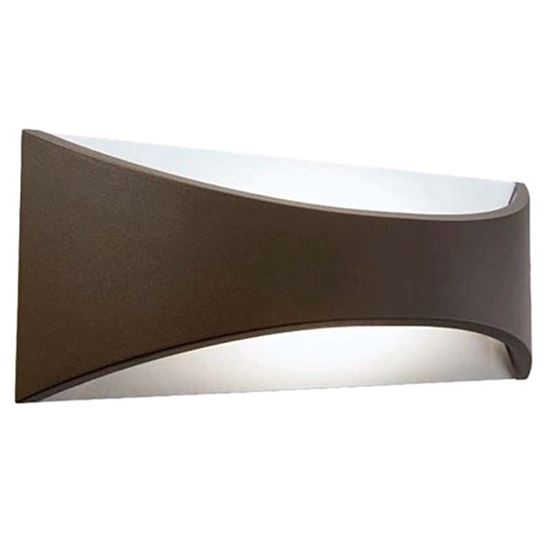 Immagine di APPLIQUE CURVA LED, PICCOLA, 12W INTEGRATO, COLORE MARRONE