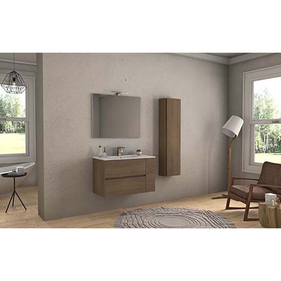 Immagine di MOBILE BAGNO GIADA 90 CM, 2 CASSETTI, 1 ANTA, ROVERE