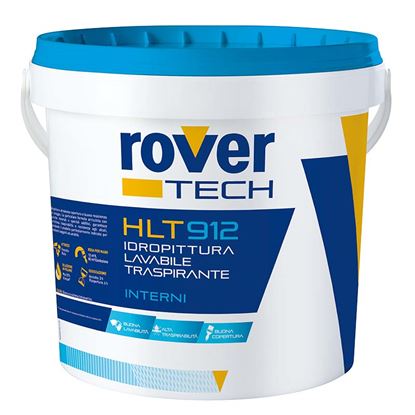 Immagine di IDROPITTURA LAVABILE ROVER TECH ELEVATA COPERTURA E RESISTENZA AL LAVAGGIO BAGNO E CUCINA BIANCO 14LT