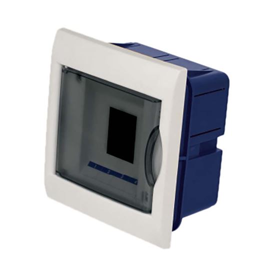 Immagine di  CENTRALINO INCASSO SPORTELLO TRASPARENTE, IP40, 4 MODULI