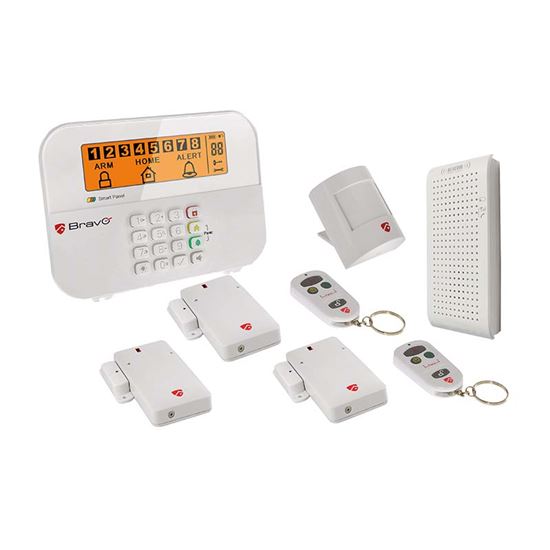Immagine di ALLARME WIRELESS SCUDO COMBO, CENTRALINA LCD, SENSORE MOVIMENTO, 3 SENSORI PORTA/FINESTRA, GSM, SIRENA INTEGRATA