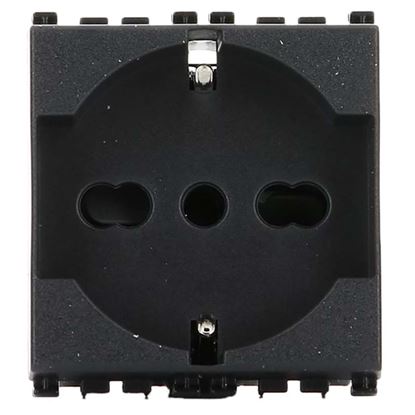 Immagine di PRESA SCHUKO ARKÈ, 2P+T, 10/16 A, UNIVERSALE, COLORE GRIGIO