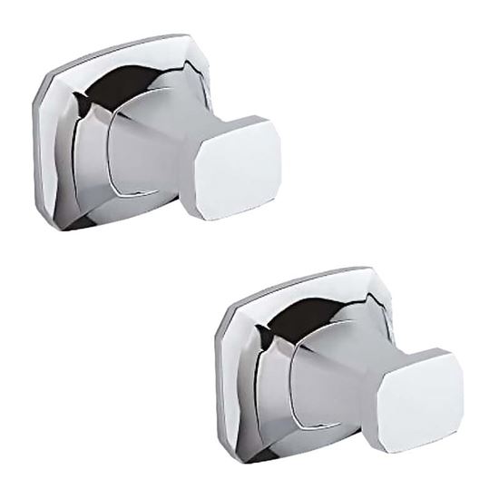 Immagine di COPPIA APPENDIABITI AIDA, IN OTTONE, COLORE CROMO