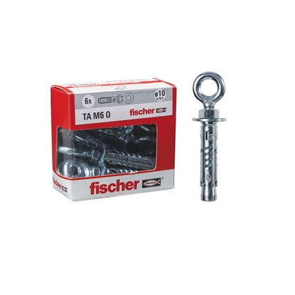 Immagine di TASSELLI ACCIAIO FISCHER, 6 PEZZI, CON OCCHIOLO, TAM 6 O Ø 10 MM