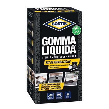 Immagine di KIT DI RIPARAZIONE GOMMA LIQUIDA BOSTIK, 100% IMPERMEABILE, PER TUTTE LE SUPERFICI, SIGILLA, PROTEGGE, RIPARA
