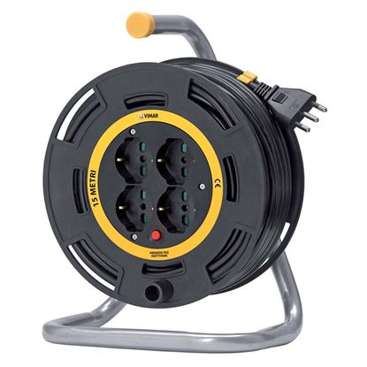 Immagine di AVVOLGICAVO 16A 4 USCITE UNIVERSALI 15M - VIMAR