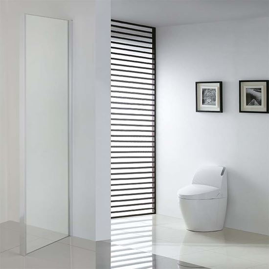 Immagine di LATO FISSO ARUBA PER PORTA DOCCIA, PROFILO CROMO LUCIDO, CRISTALLO TRASPARENTE, 6 MM, 68.5X195 CM