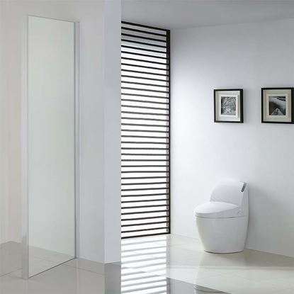 Immagine di LATO FISSO ARUBA PER PORTE, PROFILO CROMATO, CRISTALLO TRASPARENTE, 78.5X195 CM