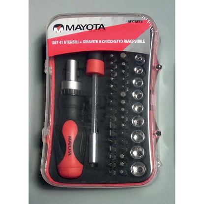 Immagine di SET 41 UTENSILI, GIRAVITE A CRICCHETTO, REVERSIBILE