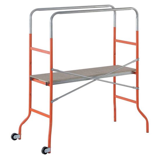 Immagine di KREO TRABATTELLO SUPERMINI, CON PIANALE IN LEGNO, ACCIAO VERNICIATO, PORTATA 120 KG