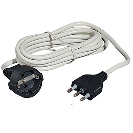 Immagine di PROLUNGA, SPINA 2P+T 16, PRESA TEDESCA, 3X1 MM, 5 MT, COLORE BIANCA