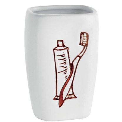 Immagine di PORTA SPAZZOLINI, IN CERAMICA, TONGA