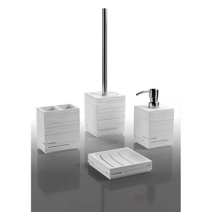 Immagine di DOSASAPONE, QUADROTTO BIANCO, POMELLO METALLO,