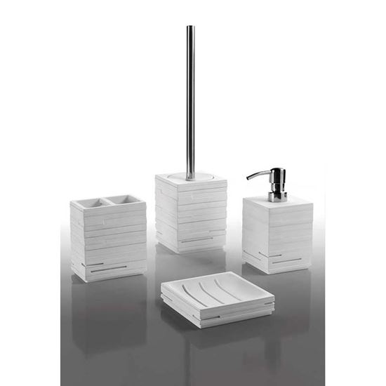 Immagine di PORTA SPAZZOLINI, QUADROTTO BIANCO, SACCHETTO