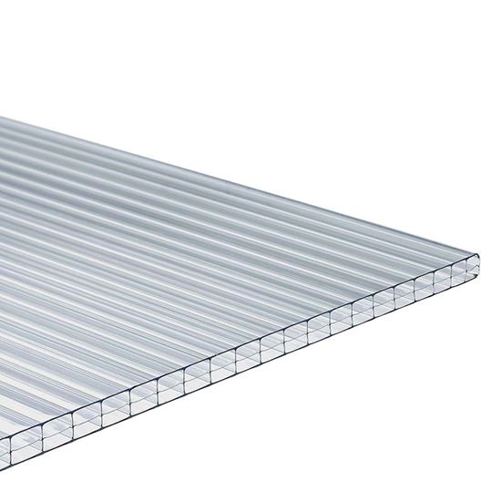 Immagine di LASTRA POLICARBONATO ALVEOLARE TRASPARENTE, 2 X 0,98 MT, 16 MM